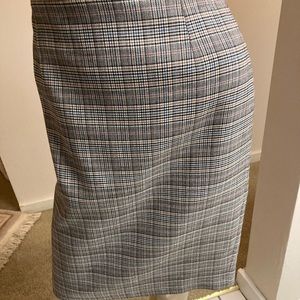 TAHARI Plaid Skirt